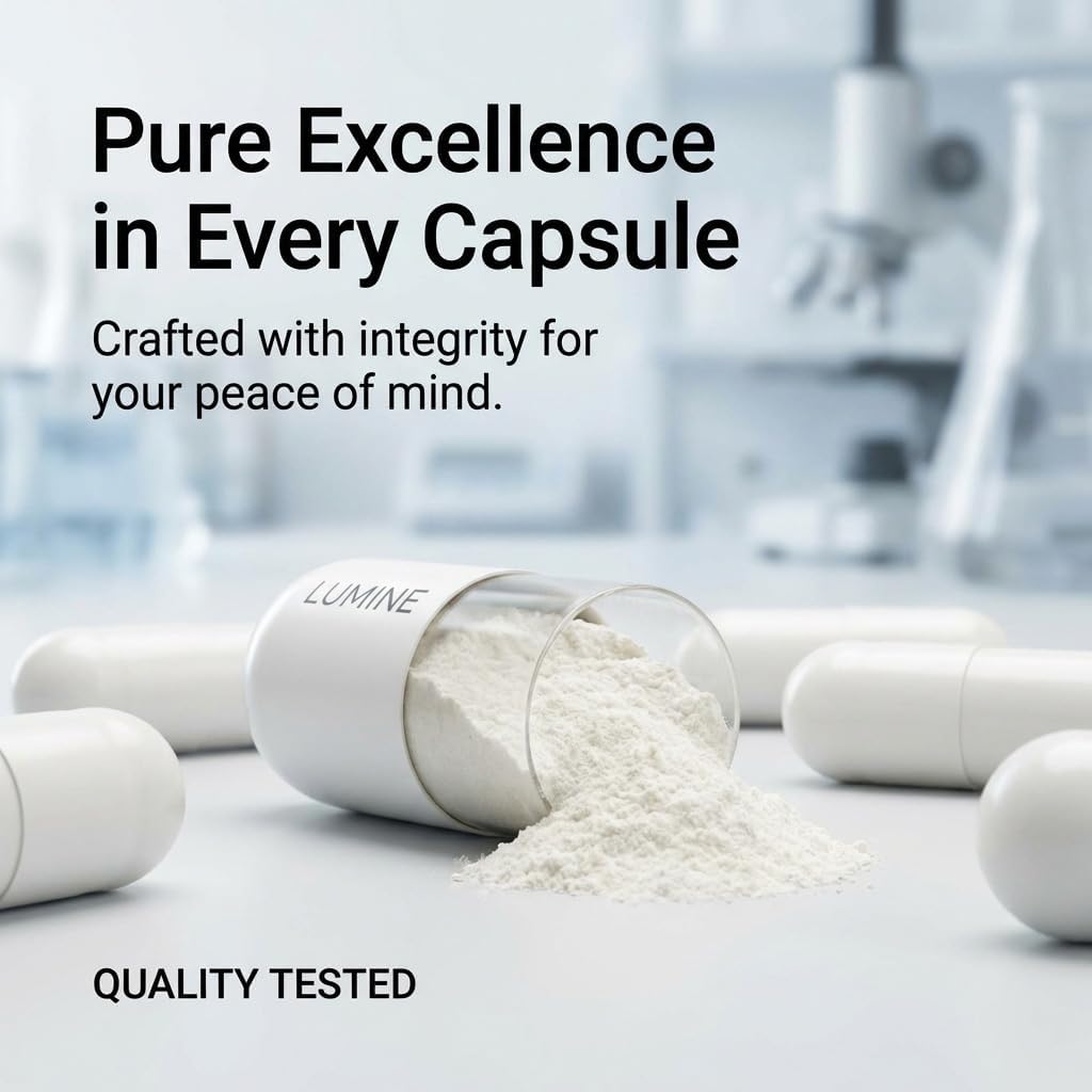 LUMINE Multi Collagen Complex Capsules, Collagen Peptides, Non-GMO Ingredients,Free from Gluten and Soy. Vegan-Friendly, 120Capsules / 60 Servings